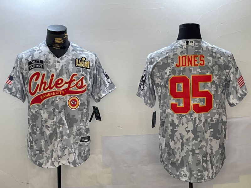 Men Kansas City Chiefs #95 Jones Nike Arctic Camo 2024 Salute to Service Limited NFL Jersey style 6->san francisco 49ers->NFL Jersey